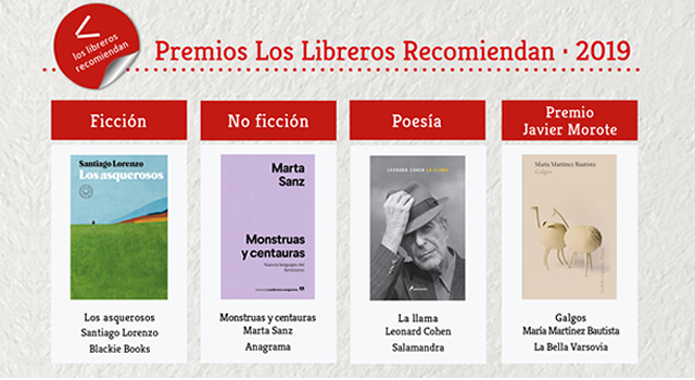 Premios Los Libreros Recomiendan 2019